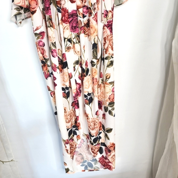 Sheike dress off shoulder mid length floral size 10 - Picture 8 of 16